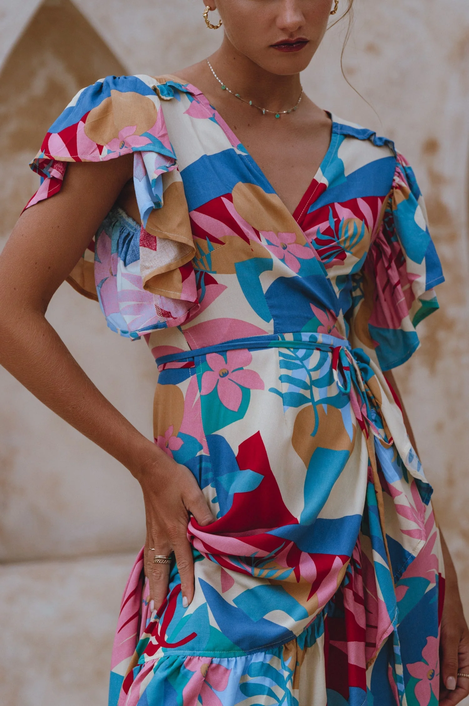 Carmen Wrap Maxi Dress (Sale) - Image 42