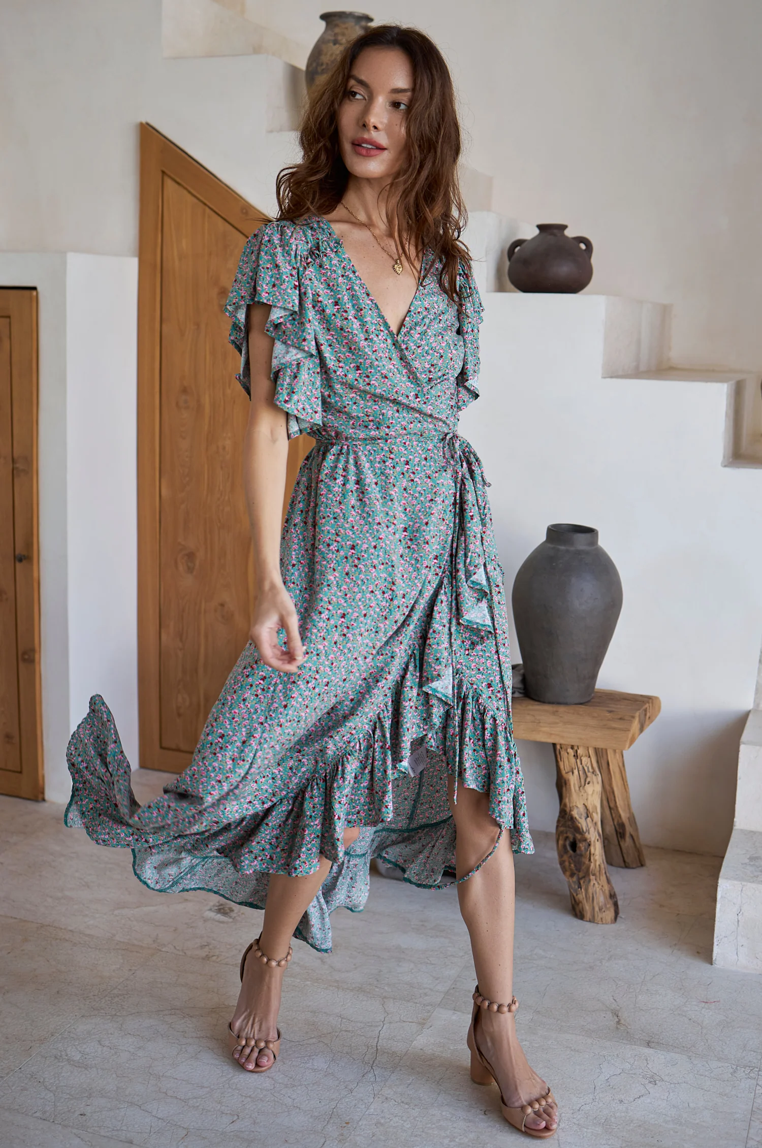 Carmen Wrap Maxi Dress (Sale) - Image 16
