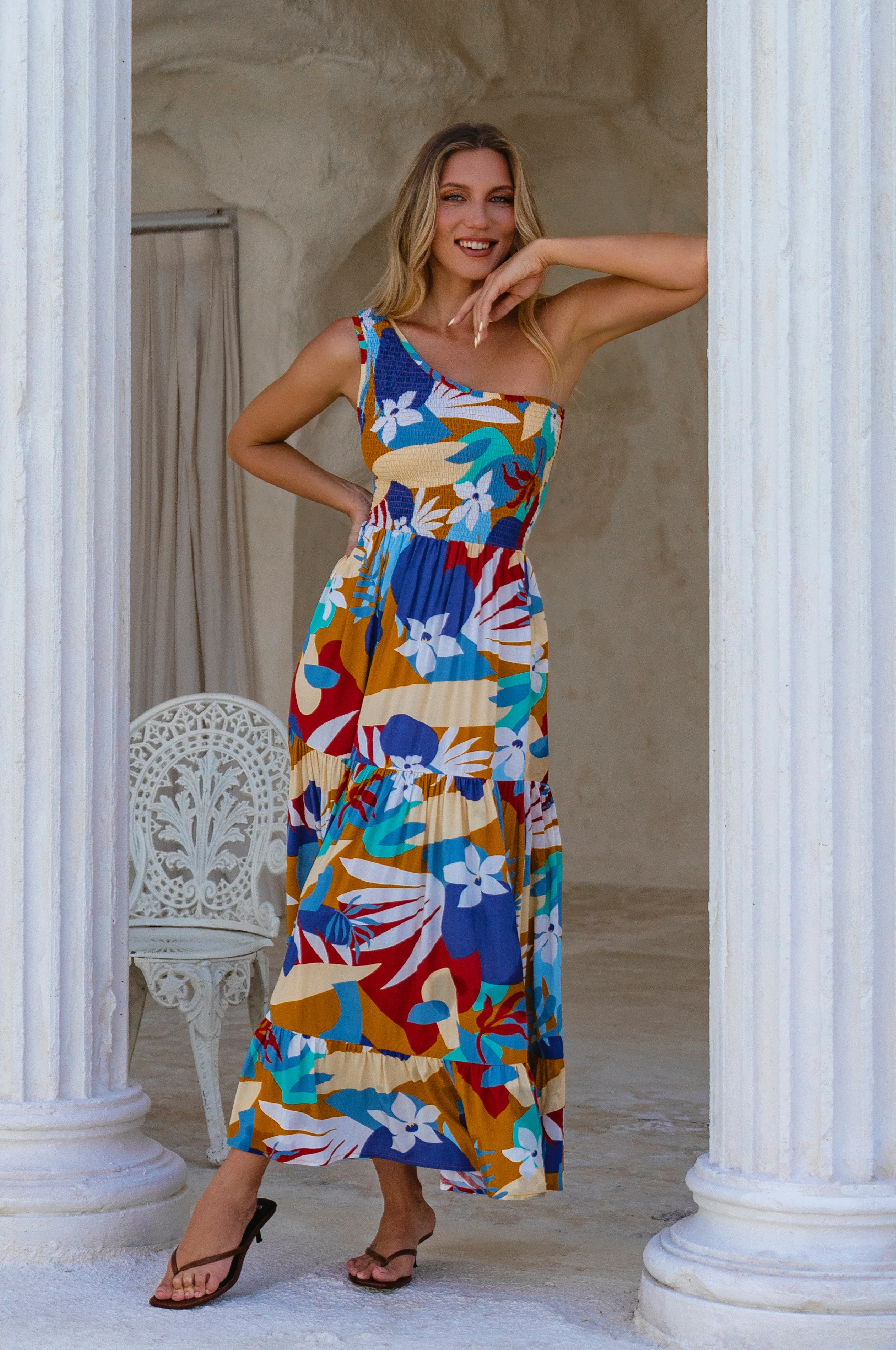 Cassandra One Shoulder Maxi Dress - Image 38