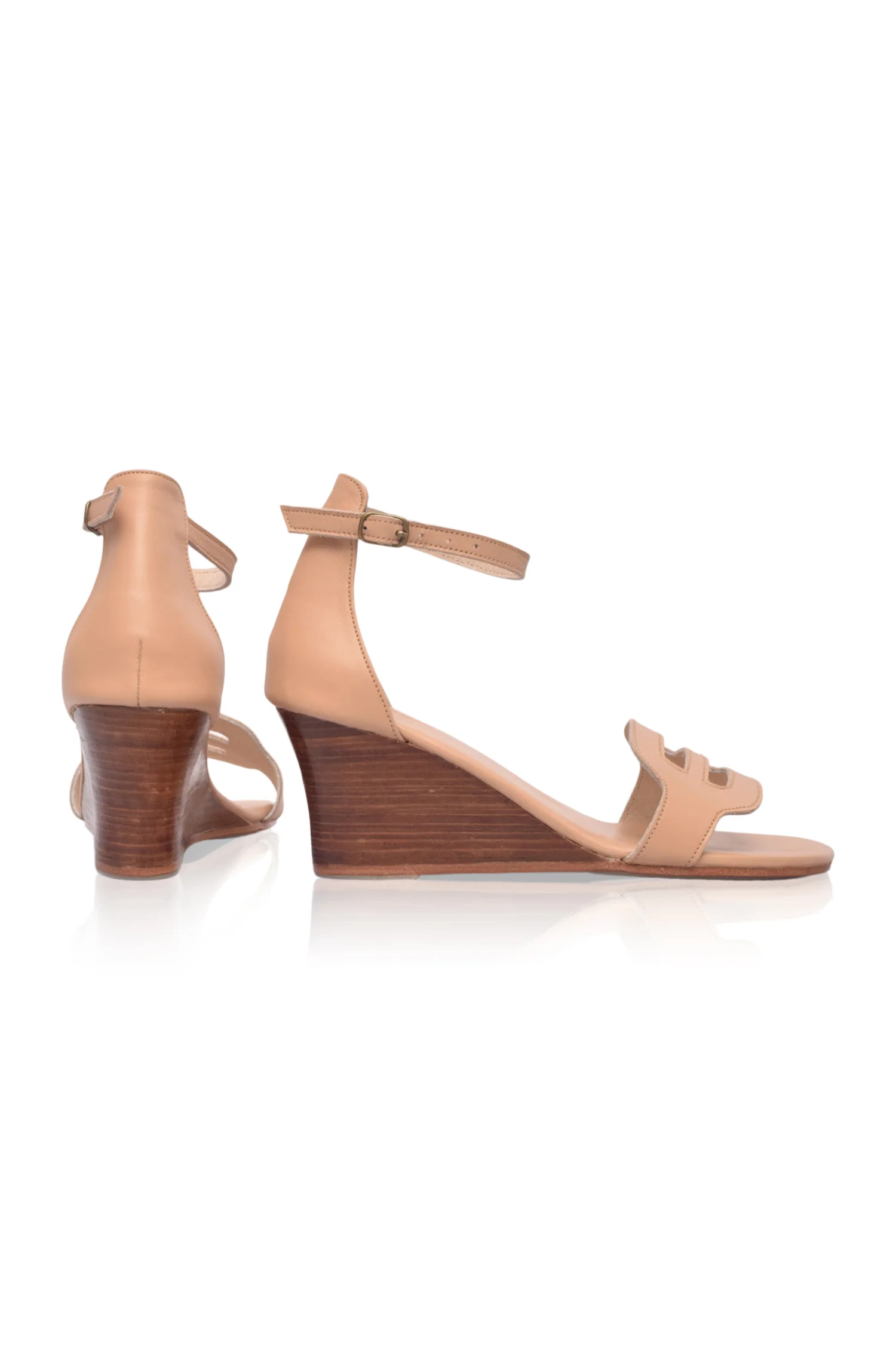 Como Leather Wedge Sandals - Image 5