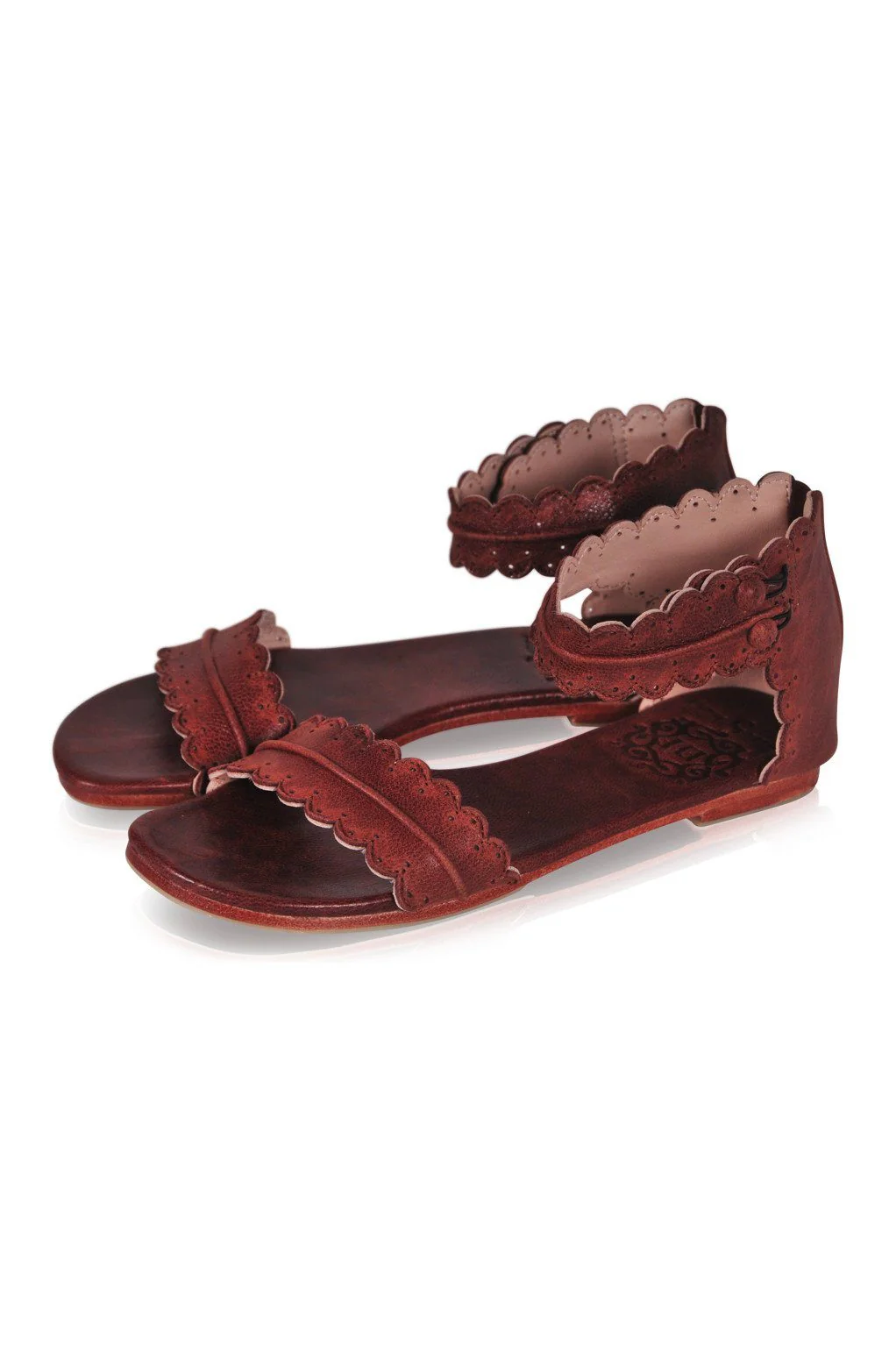 Midsummer Scalloped Leather Sandals - Image 7