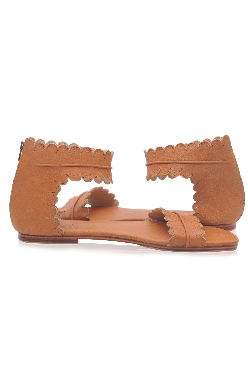 Midsummer Scalloped Leather Sandals - Image 11
