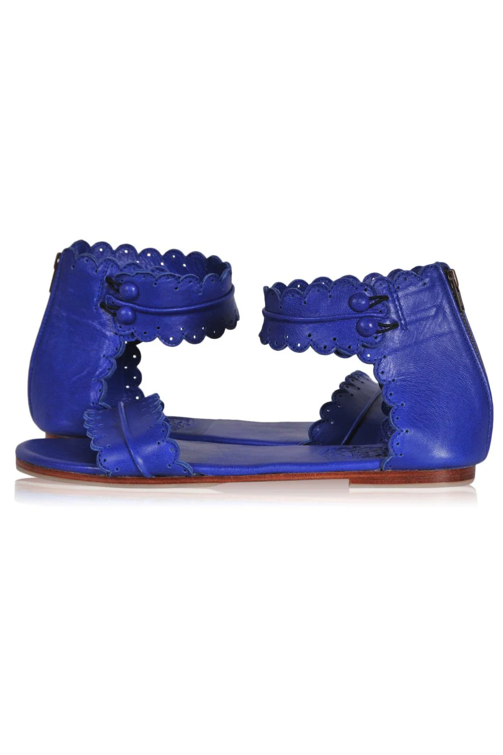 Midsummer Scalloped Leather Sandals - Image 3