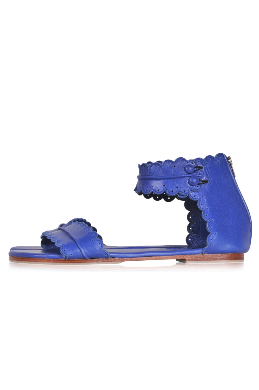 Midsummer Scalloped Leather Sandals - Image 4