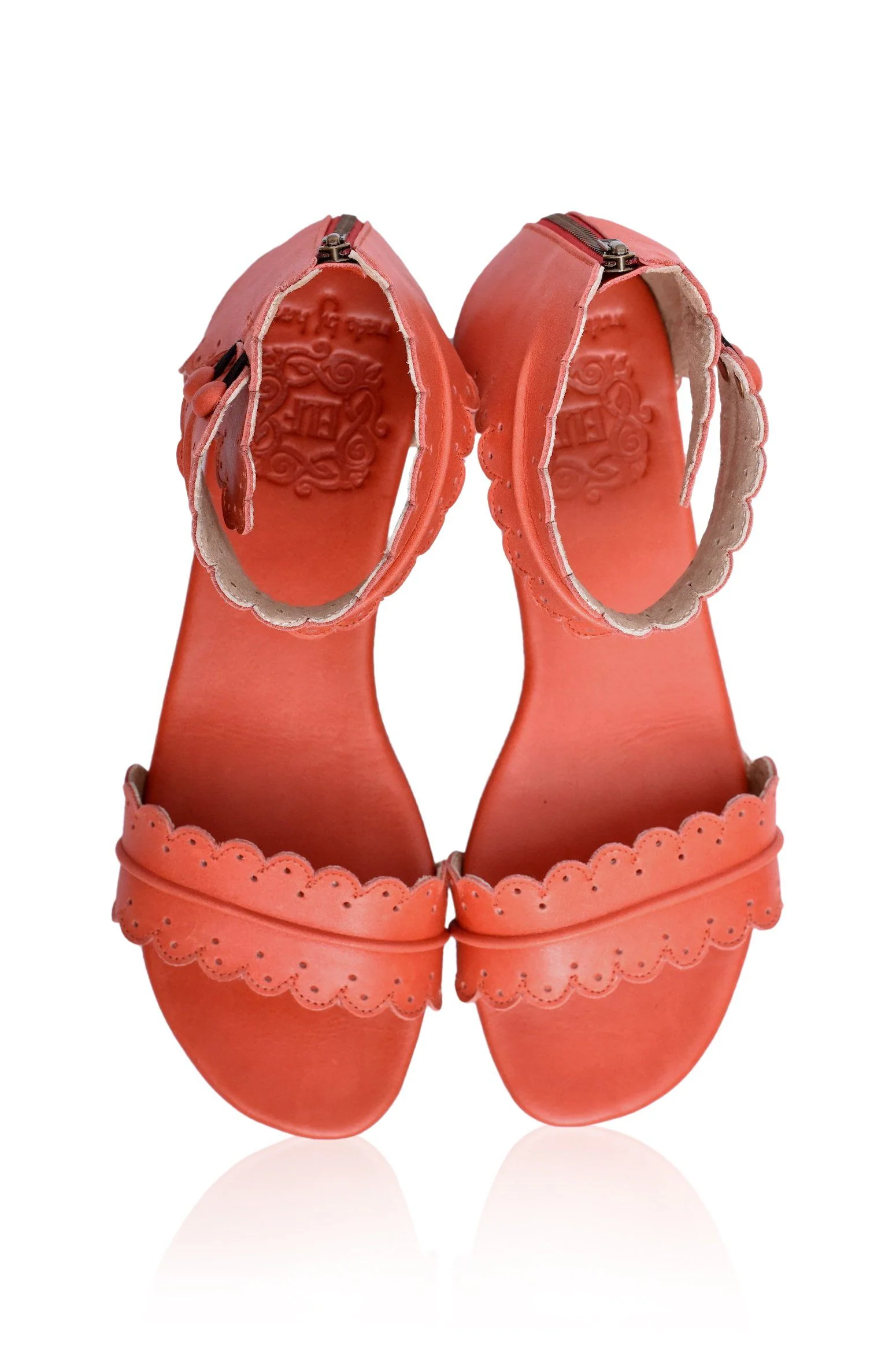 Midsummer Scalloped Leather Sandals - Image 3