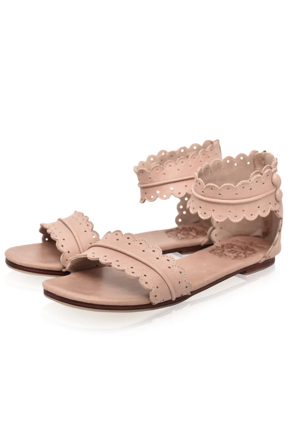 Midsummer Scalloped Leather Sandals - Image 4