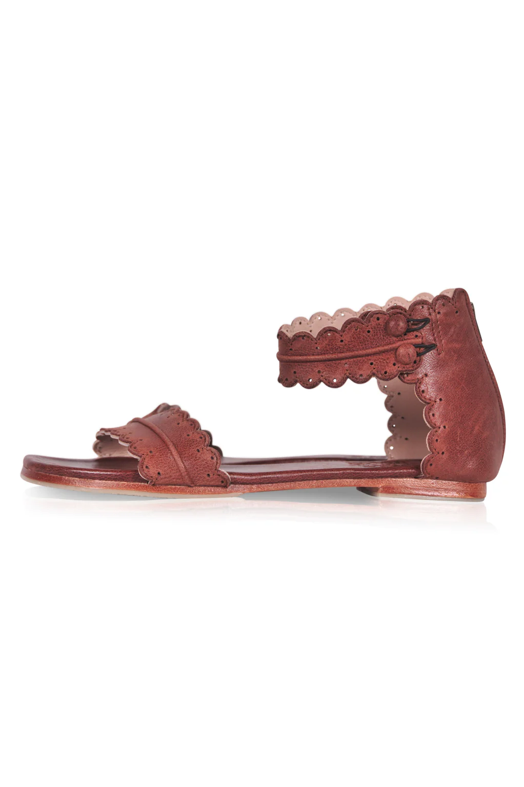 Midsummer Scalloped Leather Sandals - Image 11
