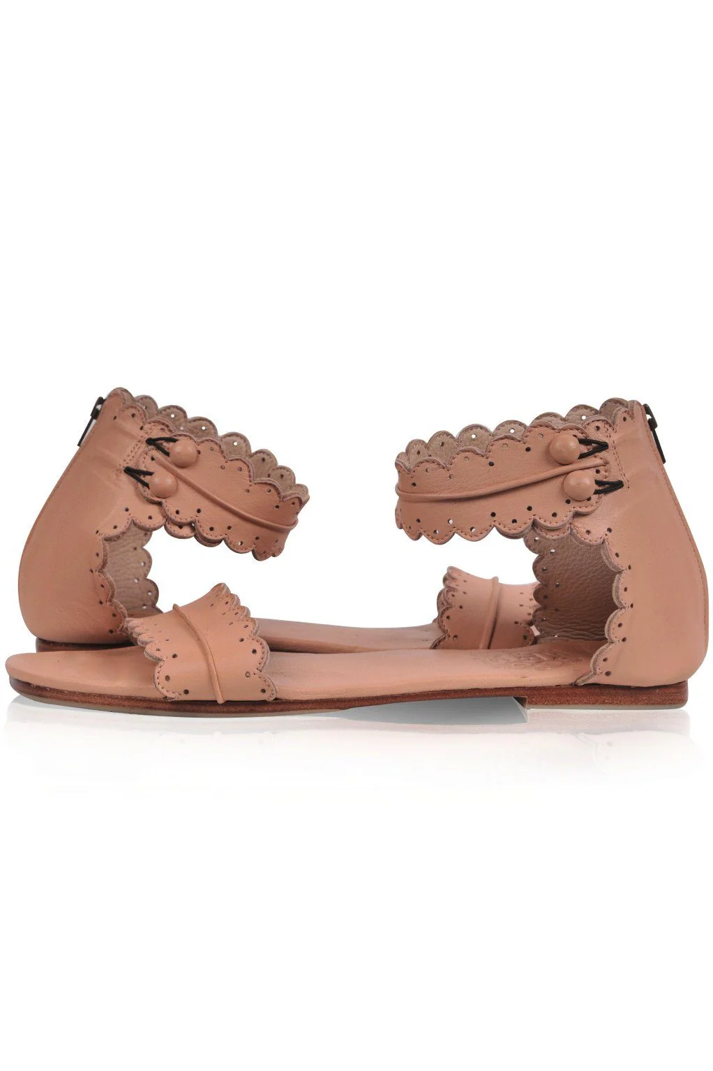 Midsummer Scalloped Leather Sandals - Image 7