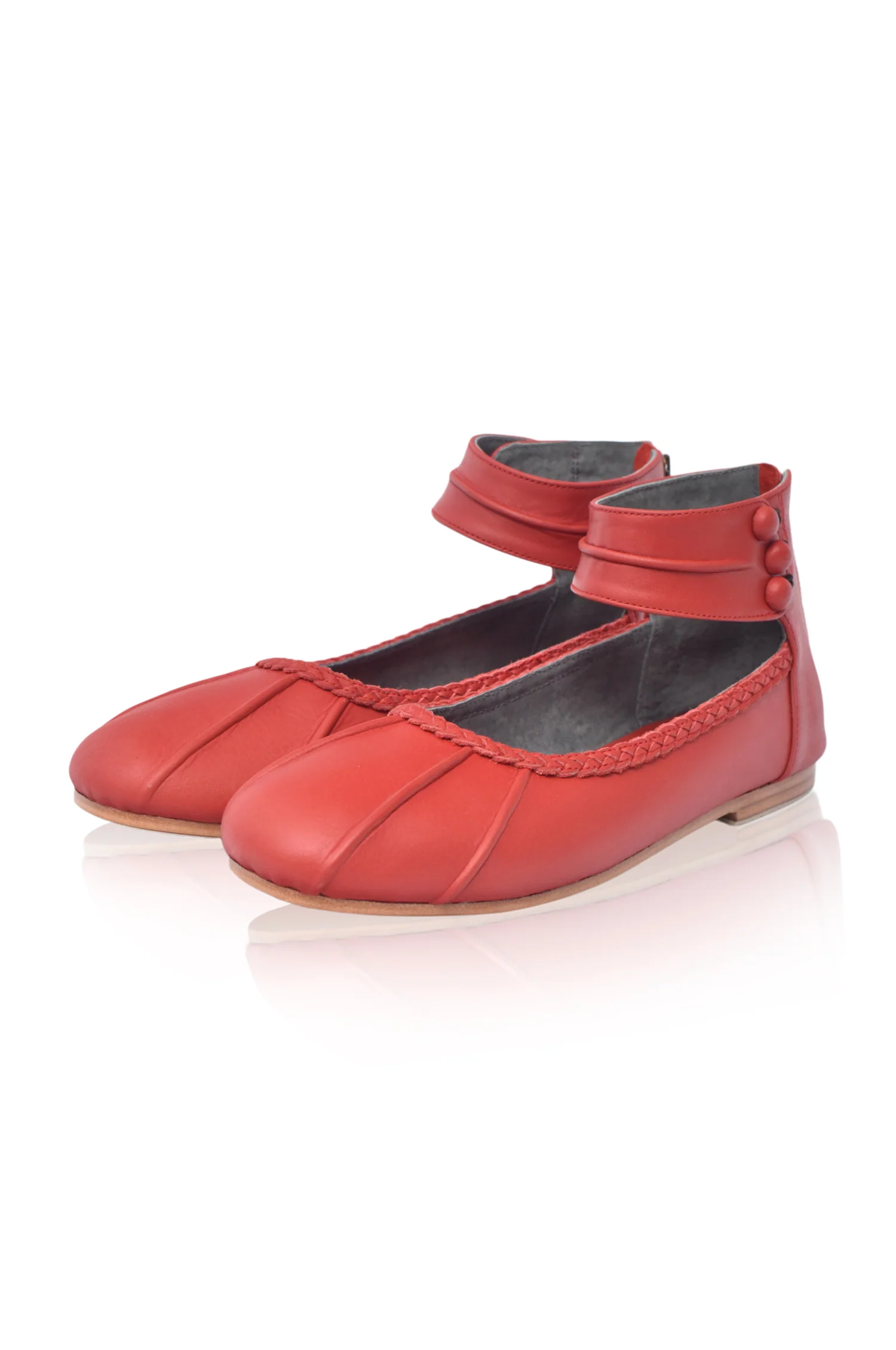 Muse Ankle Strap Leather Ballet Flats (Sz. 4-10.5) - Image 14