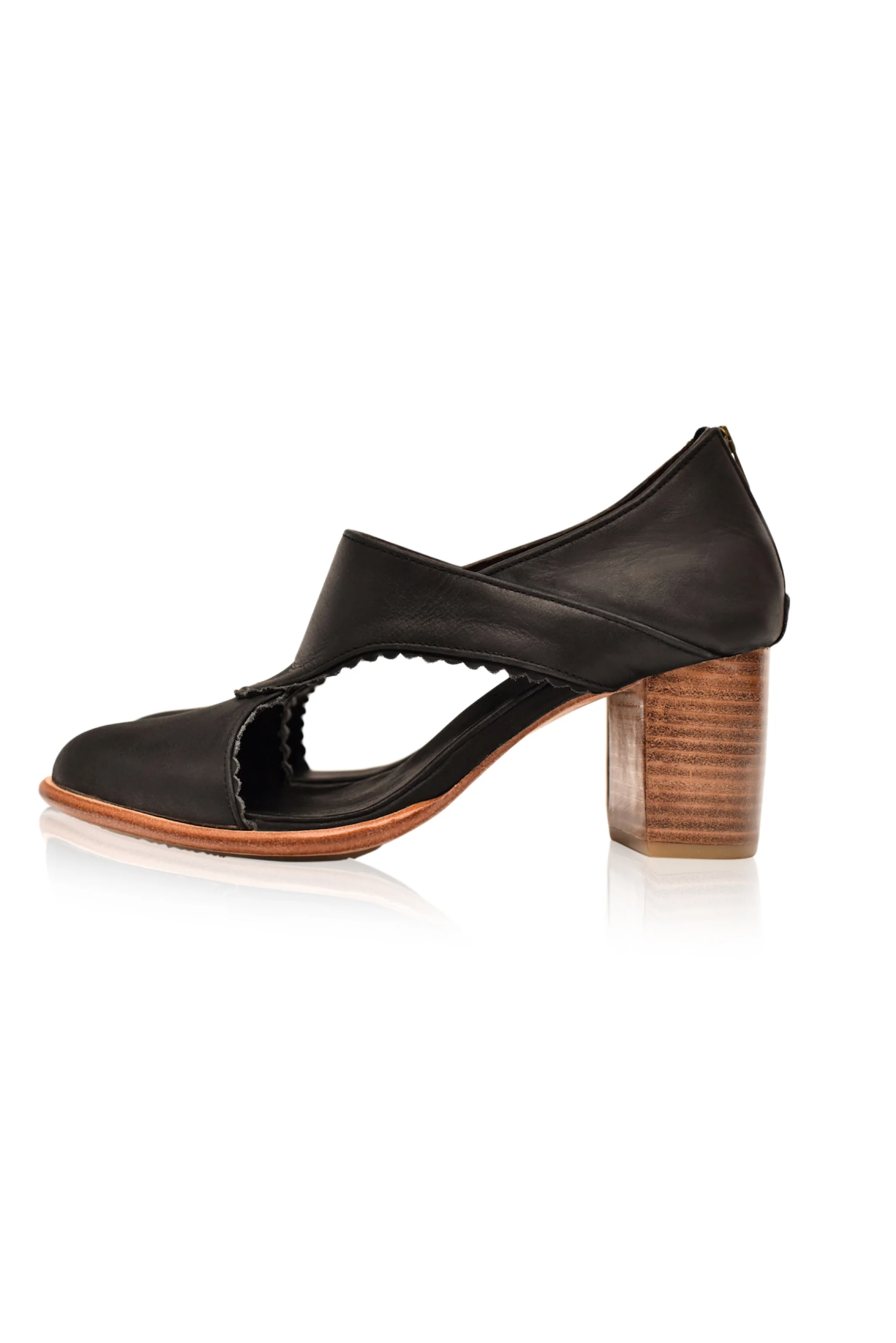 Rain Kiss Leather Heel Booties - Image 6