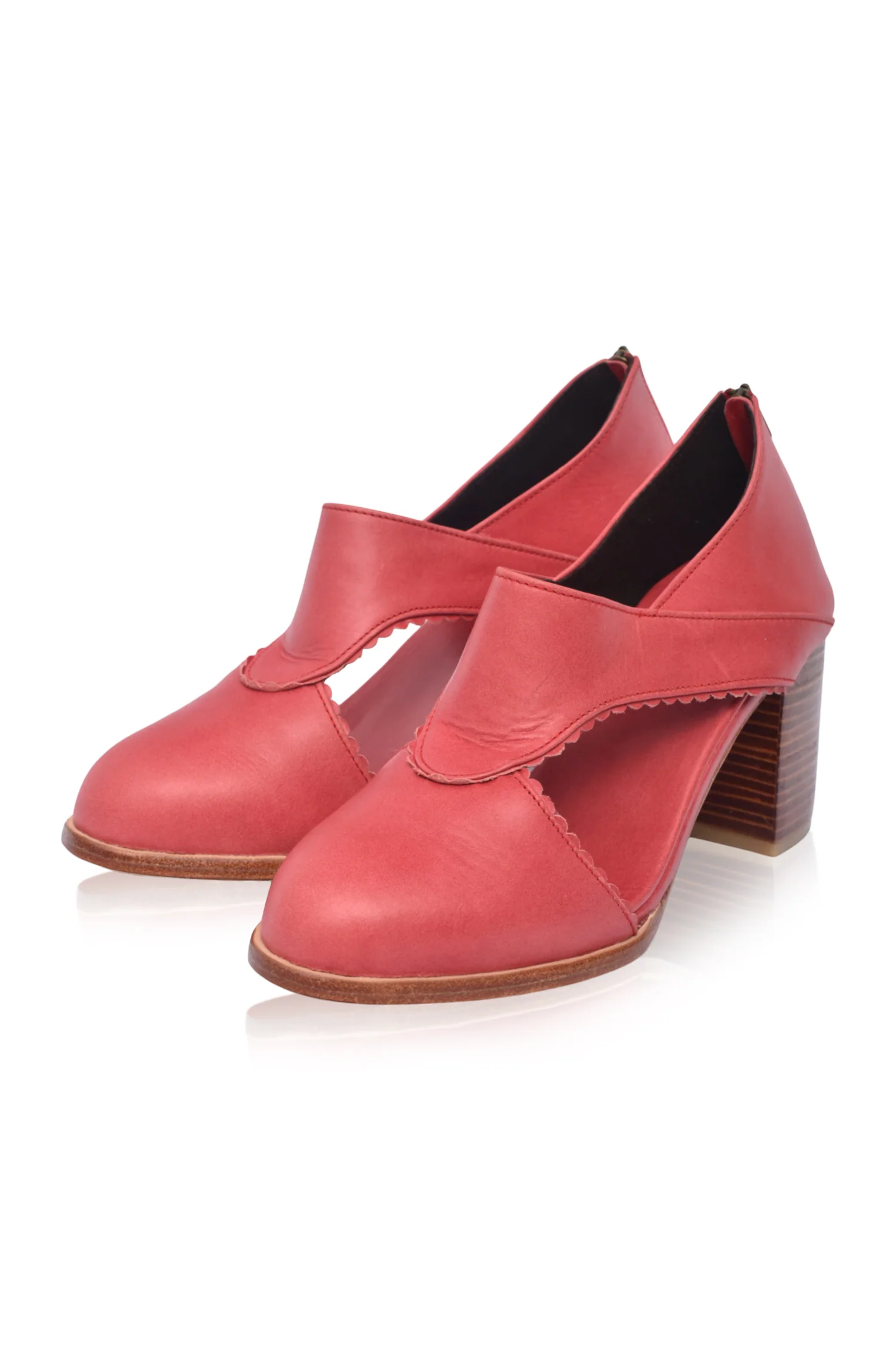 Rain Kiss Leather Heel Booties (Sz. 6 & 8) - Image 3