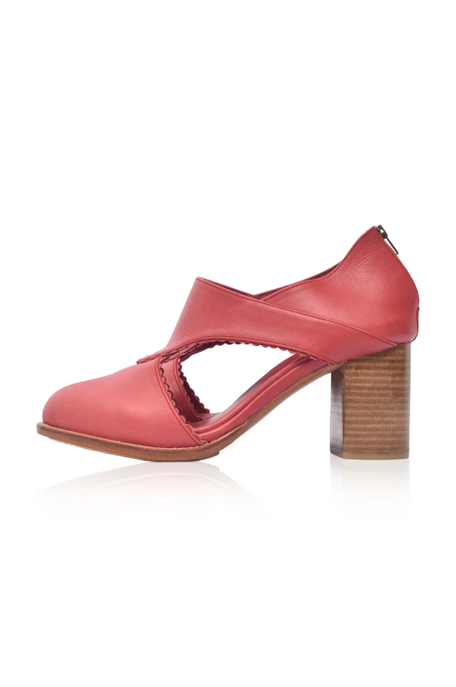 Rain Kiss Leather Heel Booties (Sz. 6 & 8) - Image 4