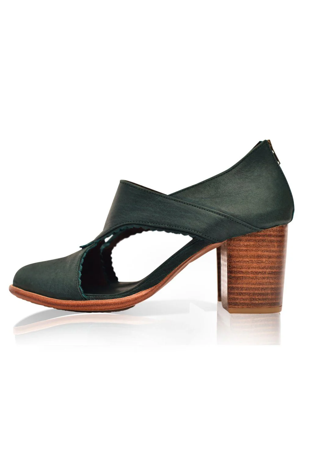 Rain Kiss Leather Heel Booties (Sz. 6 & 8) - Image 7