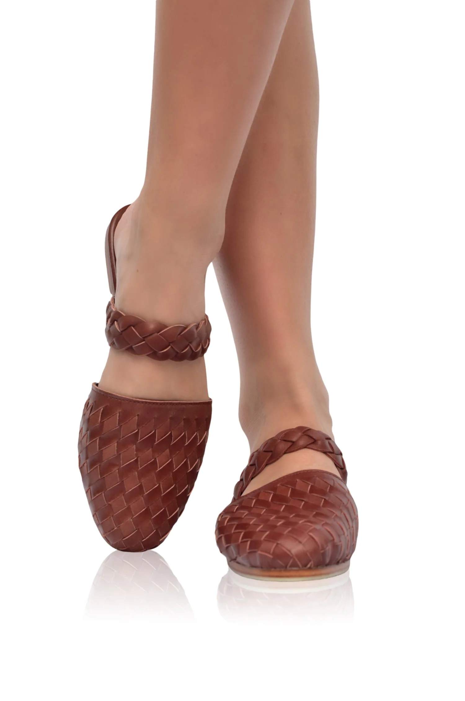 Sea Escape Woven Leather Slide Sandals - Image 6