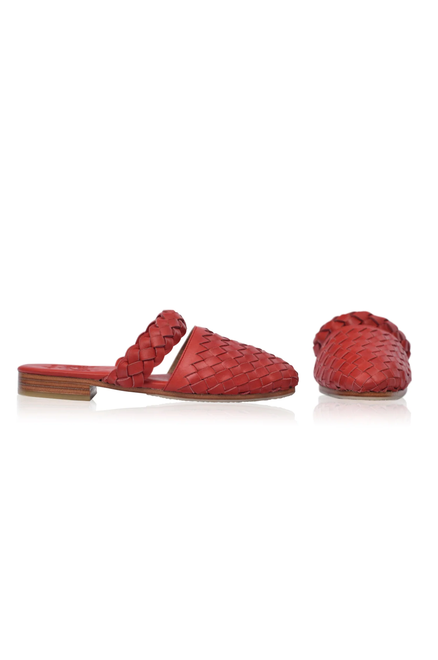 Sea Escape Woven Leather Slide Sandals - Image 3