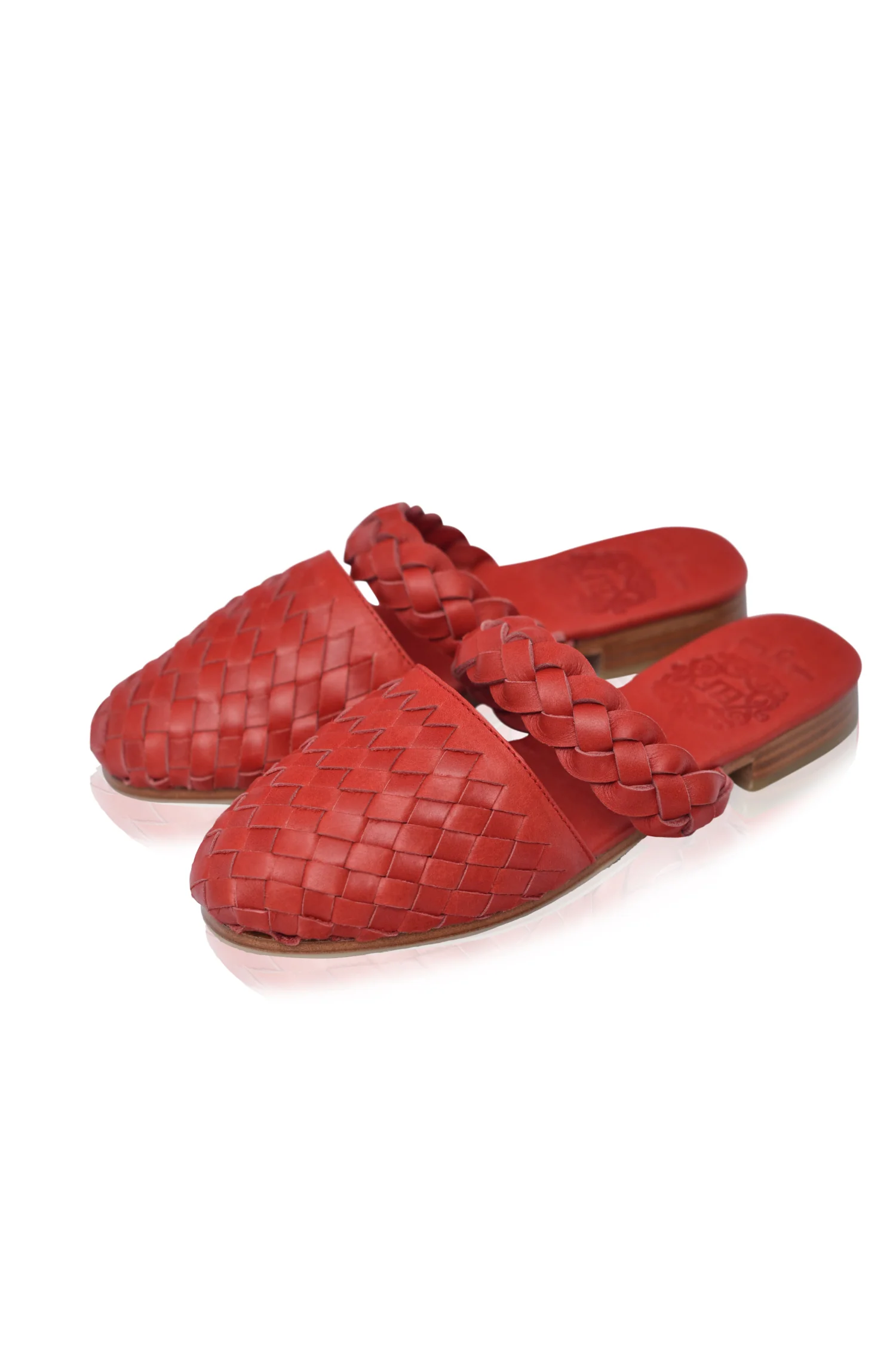 Sea Escape Woven Leather Slide Sandals - Image 4