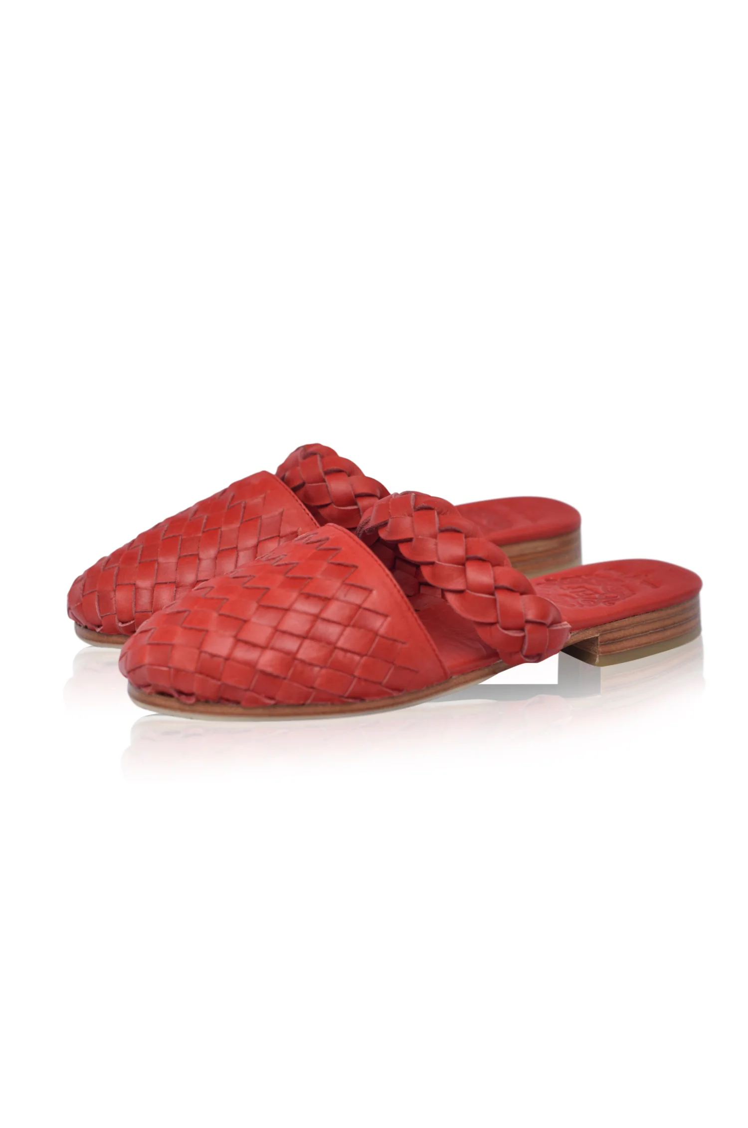 Sea Escape Woven Leather Slide Sandals - Image 5