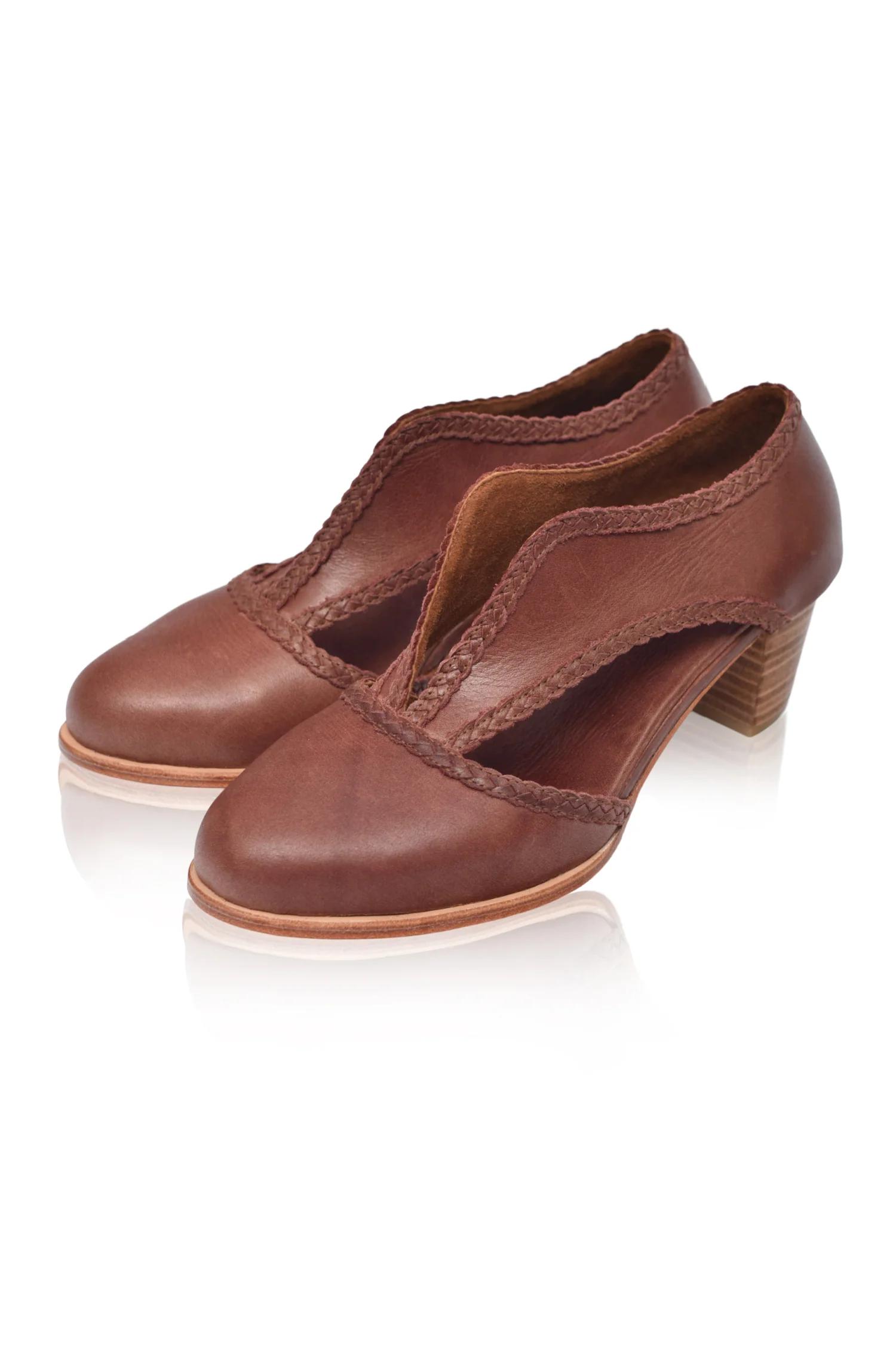 Spirit Walker Leather Heel Booties 5 cm Heel (Sz. 5.5 & 11.5) - Image 3