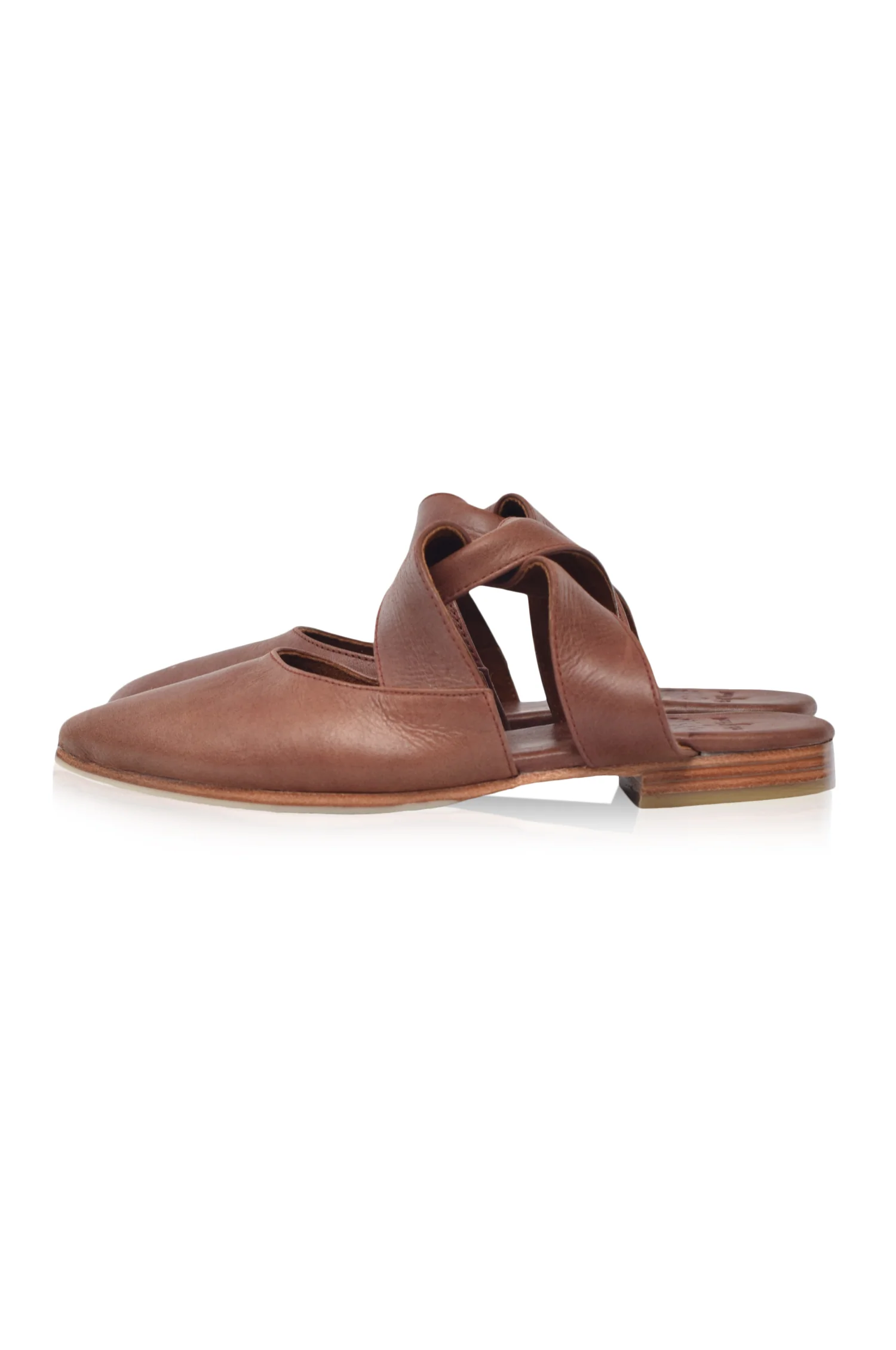 Taj Mahal Pointy Toe Leather Mules - Image 10