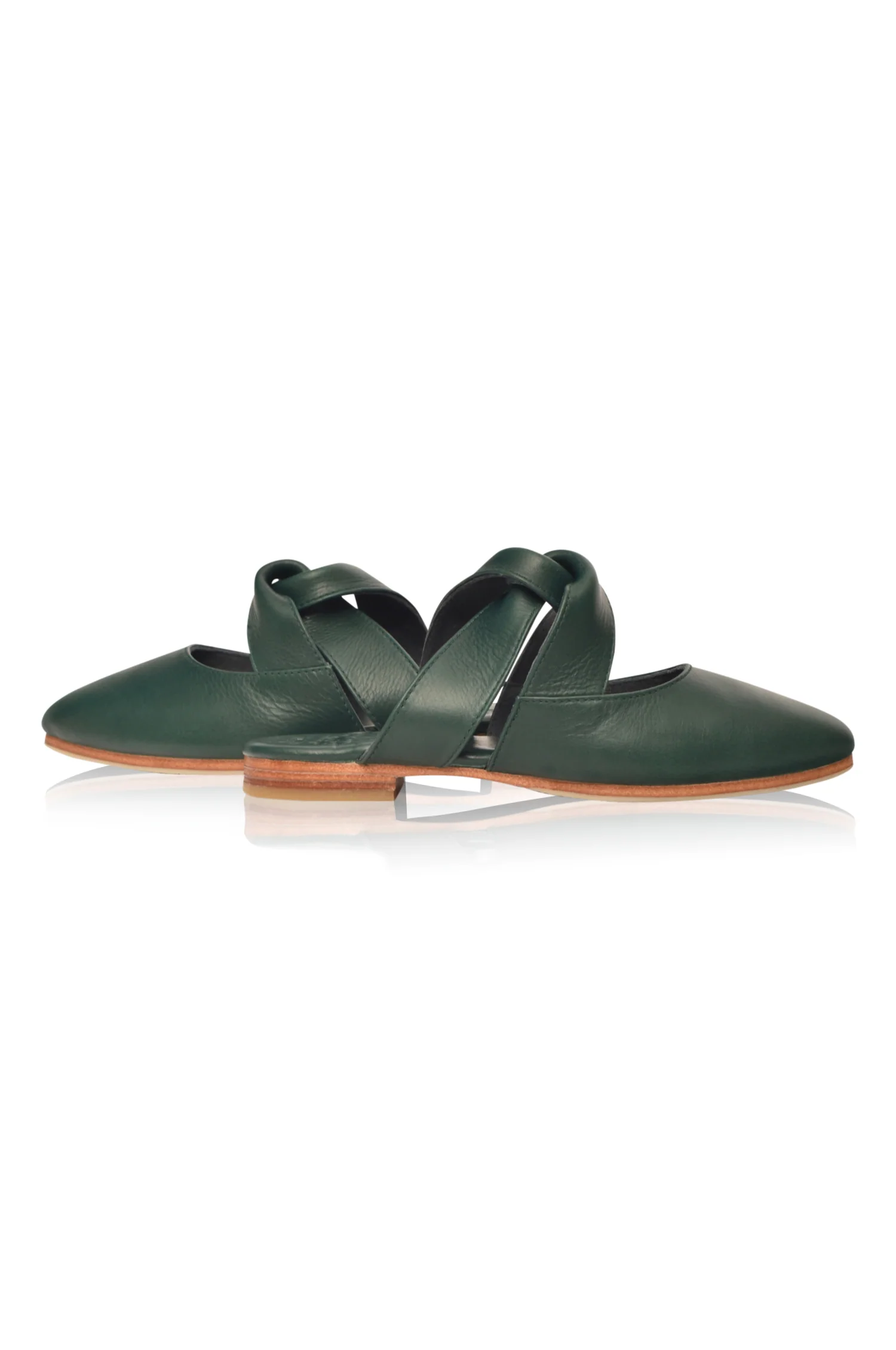 Taj Mahal Pointy Toe Leather Mules - Image 3